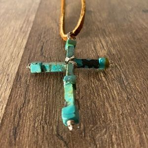 Cross Necklace turquoise